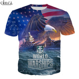 2021  Summer Game World of Warship Men T Shirt 3D Printed Couples Short Sleeve T-Shirts Harajuku Style Streetwear Tops