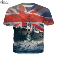 2021  Summer Game World of Warship Men T Shirt 3D Printed Couples Short Sleeve T-Shirts Harajuku Style Streetwear Tops