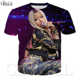 3D Print Fashion Nicki Minaj T Shirt Sexy Rapper Star Hip Hop Singer Sweatshirt Tees Casual Plus Size Tshirt Women/Men Clothes