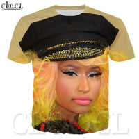 3D Print Fashion Nicki Minaj T Shirt Sexy Rapper Star Hip Hop Singer Sweatshirt Tees Casual Plus Size Tshirt Women/Men Clothes