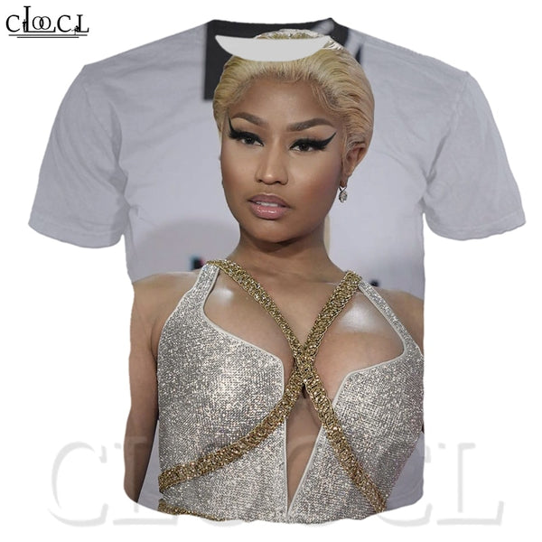 3D Print Fashion Nicki Minaj T Shirt Sexy Rapper Star Hip Hop Singer Sweatshirt Tees Casual Plus Size Tshirt Women/Men Clothes