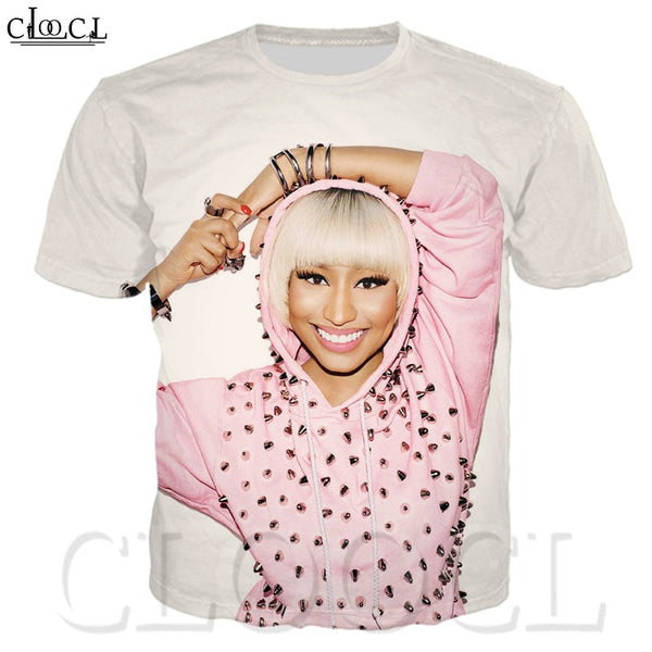 3D Print Fashion Sexy T Shirt Rapper Star Nicki Minaj Singer Hip Hop Sweatshirt Tees Casual Plus Size Tshirt Women/Men Clothes