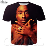 3D Print Rapper Tupac Casual T Shirt 2pac Men Women Amaru Shakur T Shirts Short Sleeve Streetwear Hip Hop Star Singer Pullovers