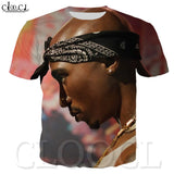 3D Print Rapper Tupac Casual T Shirt 2pac Men Women Amaru Shakur T Shirts Short Sleeve Streetwear Hip Hop Star Singer Pullovers