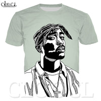 3D Print Rapper Tupac Casual T Shirt 2pac Men Women Amaru Shakur T Shirts Short Sleeve Streetwear Hip Hop Star Singer Pullovers