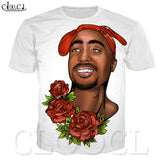 3D Print Rapper Tupac Casual T Shirt 2pac Men Women Amaru Shakur T Shirts Short Sleeve Streetwear Hip Hop Star Singer Pullovers