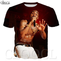 3D Print Rapper Tupac T Shirt 2pac Men Women Amaru Shakur T Shirts Casual Short Sleeve Streetwear Hip Hop Star Singer Pullovers