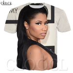 3D Print Sexy Fashion Nicki Minaj T Shirt Rapper Star Singer Hip Hop Sweatshirt Tees Casual Plus Size Tshirt Women/Men Clothes