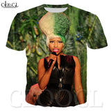 3D Print Sexy T Shirt Fashion Nicki Minaj Rapper Star Singer Hip Hop Sweatshirt Tees Casual Plus Size Tshirt Women/Men Clothes