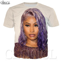 3D Print Sexy T Shirt Fashion Nicki Minaj Rapper Star Singer Hip Hop Sweatshirt Tees Casual Plus Size Tshirt Women/Men Clothes