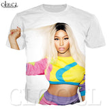 3D Print Sexy T Shirt Fashion Nicki Minaj Rapper Star Singer Hip Hop Sweatshirt Tees Casual Plus Size Tshirt Women/Men Clothes