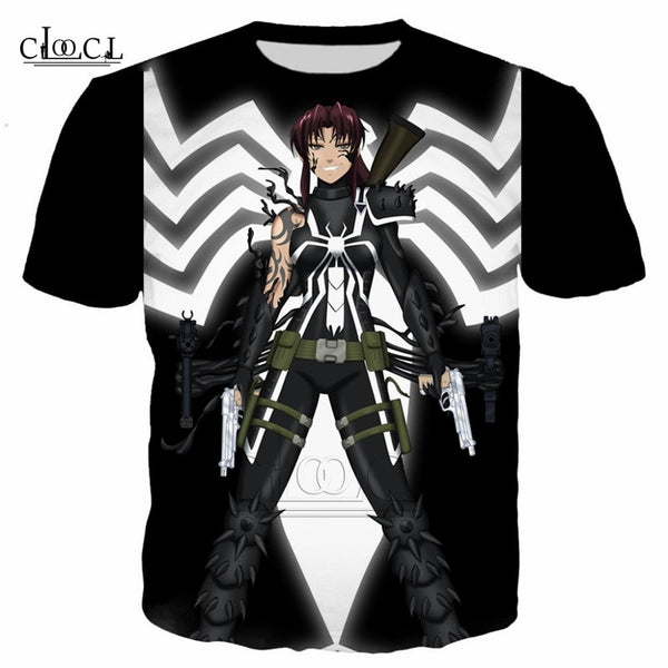 Anime Black Lagoon men shirts 3D printed funny fashion summer shirts cool shirt for unisex t-shirt T228