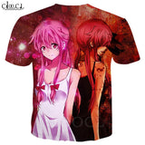 Anime Future Diary T Shirt Men Women Gasai Yuno Cartoon Character Cosplay Short Sleeve Sweatshirt Casual Streetwear Tops T458