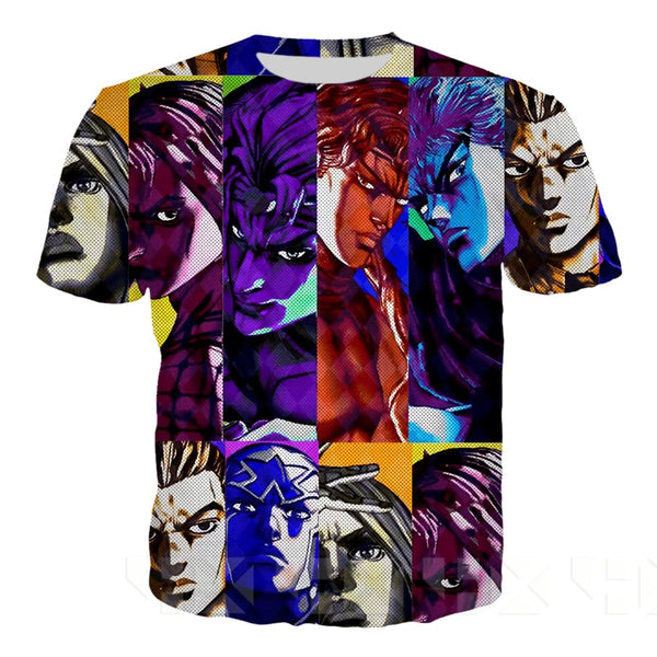 Anime JoJo Bizarre Adventure T Shirt Men/Women 3D Print T Shirt/Sweatshirt/Hoodies Casual Fashion Men's Clothing Tops T139