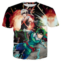 Anime My Hero Academia T Shirt 3D Print Fashion Men's Clothing Short Sleeve Casual Men Women Streetwear Tops T159