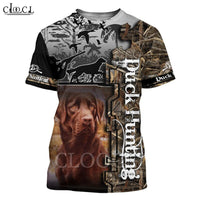 CLOOCL 2021 Summer Men T Shirt 3D Print Duck Hunting T-Shirts Fashion Harajuku Casual Short Sleeve Tee Shirts Unisex T-shirt