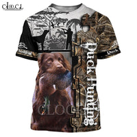 CLOOCL 2021 Summer Men T Shirt 3D Print Duck Hunting T-Shirts Fashion Harajuku Casual Short Sleeve Tee Shirts Unisex T-shirt