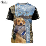 CLOOCL 2021 Summer Men T Shirt 3D Print Duck Hunting T-Shirts Fashion Harajuku Casual Short Sleeve Tee Shirts Unisex T-shirt