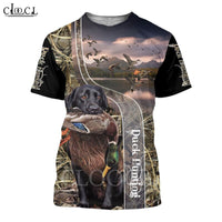 CLOOCL 2021 Summer Men T Shirt 3D Print Duck Hunting T-Shirts Fashion Harajuku Casual Short Sleeve Tee Shirts Unisex T-shirt