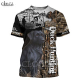 CLOOCL 2021 Summer Men T Shirt 3D Print Duck Hunting T-Shirts Fashion Harajuku Casual Short Sleeve Tee Shirts Unisex T-shirt