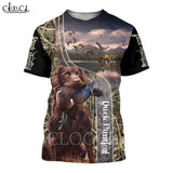 CLOOCL 2021 Summer Men T Shirt 3D Print Duck Hunting T-Shirts Fashion Harajuku Casual Short Sleeve Tee Shirts Unisex T-shirt