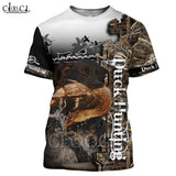 CLOOCL 2021 Summer Men T Shirt 3D Print Duck Hunting T-Shirts Fashion Harajuku Casual Short Sleeve Tee Shirts Unisex T-shirt