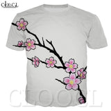 CLOOCL 3D Print Men/Women T Shirt Anime Plum Blossom Short Sleeve O-Neck Tshirt Funny Unisex Shirts Harajuku T Shirt Tops Tees