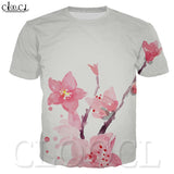 CLOOCL 3D Print Men/Women T Shirt Anime Plum Blossom Short Sleeve O-Neck Tshirt Funny Unisex Shirts Harajuku T Shirt Tops Tees