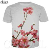 CLOOCL 3D Print Men/Women T Shirt Anime Plum Blossom Short Sleeve O-Neck Tshirt Funny Unisex Shirts Harajuku T Shirt Tops Tees