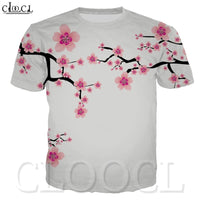 CLOOCL 3D Print Men/Women T Shirt Anime Plum Blossom Short Sleeve O-Neck Tshirt Funny Unisex Shirts Harajuku T Shirt Tops Tees