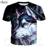 CLOOCL 3D Print T Shirt Harajuku New Wild Animal Wolf Men/Women Funny T Shirt Tracksuit Wolf Short Sleeve Casual Tops