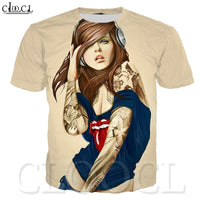 CLOOCL 3D Print Wild Fashion T-shirt Popular New Print Cool Girl O Neck Harajuku Style Casual T Shirt Tops Streetwear