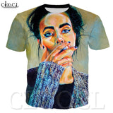 CLOOCL 3D Print Wild Fashion T-shirt Popular New Print Cool Girl O Neck Harajuku Style Casual T Shirt Tops Streetwear