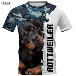 CLOOCL Animal Rottweiler Dog Camo 3D Printed Men T Shirt Harajuku Summer Short Sleeve Street Casual Unisex T-shirt Drop Shipping