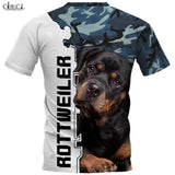 CLOOCL Animal Rottweiler Dog Camo 3D Printed Men T Shirt Harajuku Summer Short Sleeve Street Casual Unisex T-shirt Drop Shipping