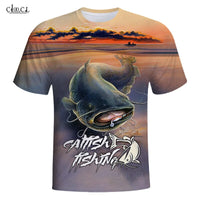 CLOOCL Animals Catfish 3D Printed Mens T Shirt Harajuku Summer Short Sleeve Street Casual Unisex T-shirt Tops Drop Shipping