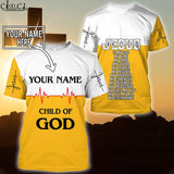 CLOOCL Christian Jesus Catholic DIY Customize Name Summer Fashion Mens T-shirt 3D Print Men Women Casual Short Sleeve Tops