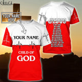 CLOOCL Christian Jesus Catholic DIY Customize Name Summer Fashion Mens T-shirt 3D Print Men Women Casual Short Sleeve Tops