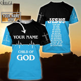 CLOOCL Christian Jesus Catholic DIY Customize Name Summer Fashion Mens T-shirt 3D Print Men Women Casual Short Sleeve Tops