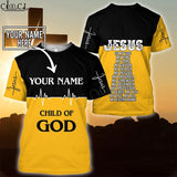 CLOOCL Christian Jesus Catholic DIY Customize Name Summer Fashion Mens T-shirt 3D Print Men Women Casual Short Sleeve Tops