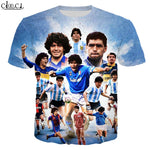 CLOOCL Diego Armando Maradona Men Women New Funny T Shirt 3D Print Short Sleeve Fashion Streetwear Couple Tops Drop Shipping