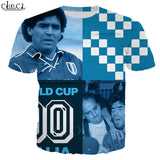 CLOOCL Diego Armando Maradona Men Women New Funny T Shirt 3D Print Short Sleeve Fashion Streetwear Couple Tops Drop Shipping