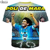 CLOOCL Diego Armando Maradona Men Women New Funny T Shirt 3D Print Short Sleeve Fashion Streetwear Couple Tops Drop Shipping