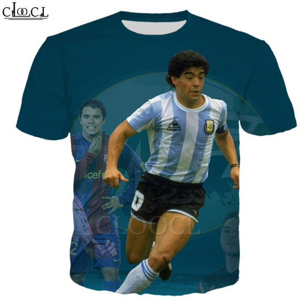 CLOOCL Diego Armando Maradona T Shirt Women Men 3D Print T-shirts Tops Short Sleeve Casual Streetwear Pullovers Drop Shipping