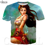 CLOOCL Fashion 3D Print T-shirt Wild Popular New Print Sexy Girl O Neck Harajuku Style Casual T Shirt Tops Streetwear