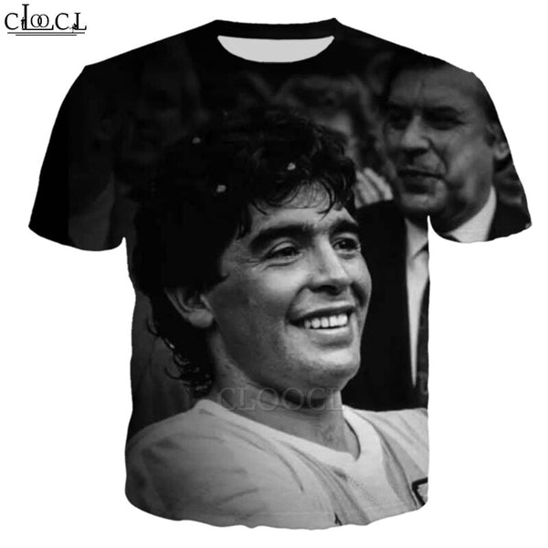 CLOOCL Fashion Diego Armando Maradona Harajuku T Shirt 3D Print Women Men Short Sleeve Casual Streetwear Tops Drop Shipping