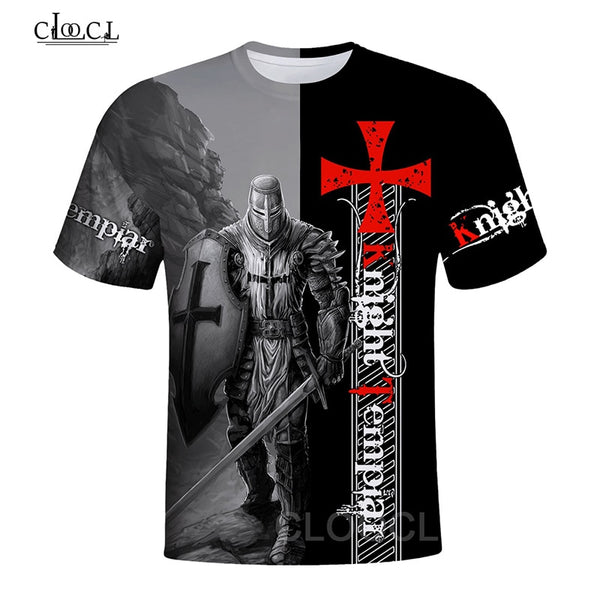 CLOOCL Knights Templar 3D Printed Mens T Shirt Harajuku Summer Short Sleeve Street Casual Unisex T-shirt Tops Drop Shipping