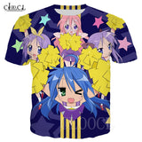 CLOOCL Lucky Star Japanese Anime T Shirt Mens Women Cartoon  Loli Oversized Sports T Shirts 3D Printed Harajuku Streetwear Tops