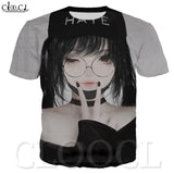 CLOOCL T-shirt Fashion 3D Print Wild Popular New Print Sexy Girl O Neck Harajuku Style Casual T Shirt Tops Streetwear
