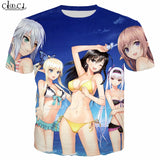 Drop Shipping Game Azur Lane T Shirt Men Women 3D Print Anime Girl Short Sleeve Sweatshirt Hip Hop Streetwear Plus Size Pullover